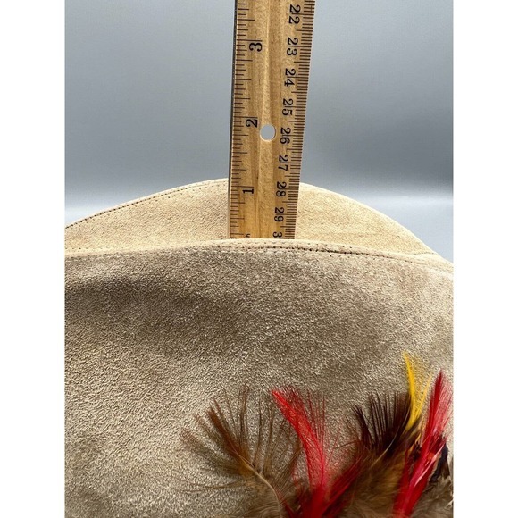 DOBBS VTG Fifth Avenue Trilby Hat Men's 6 7/8 Small Tan Beige‎ Suede Fedora. NOS - Picture 14 of 16